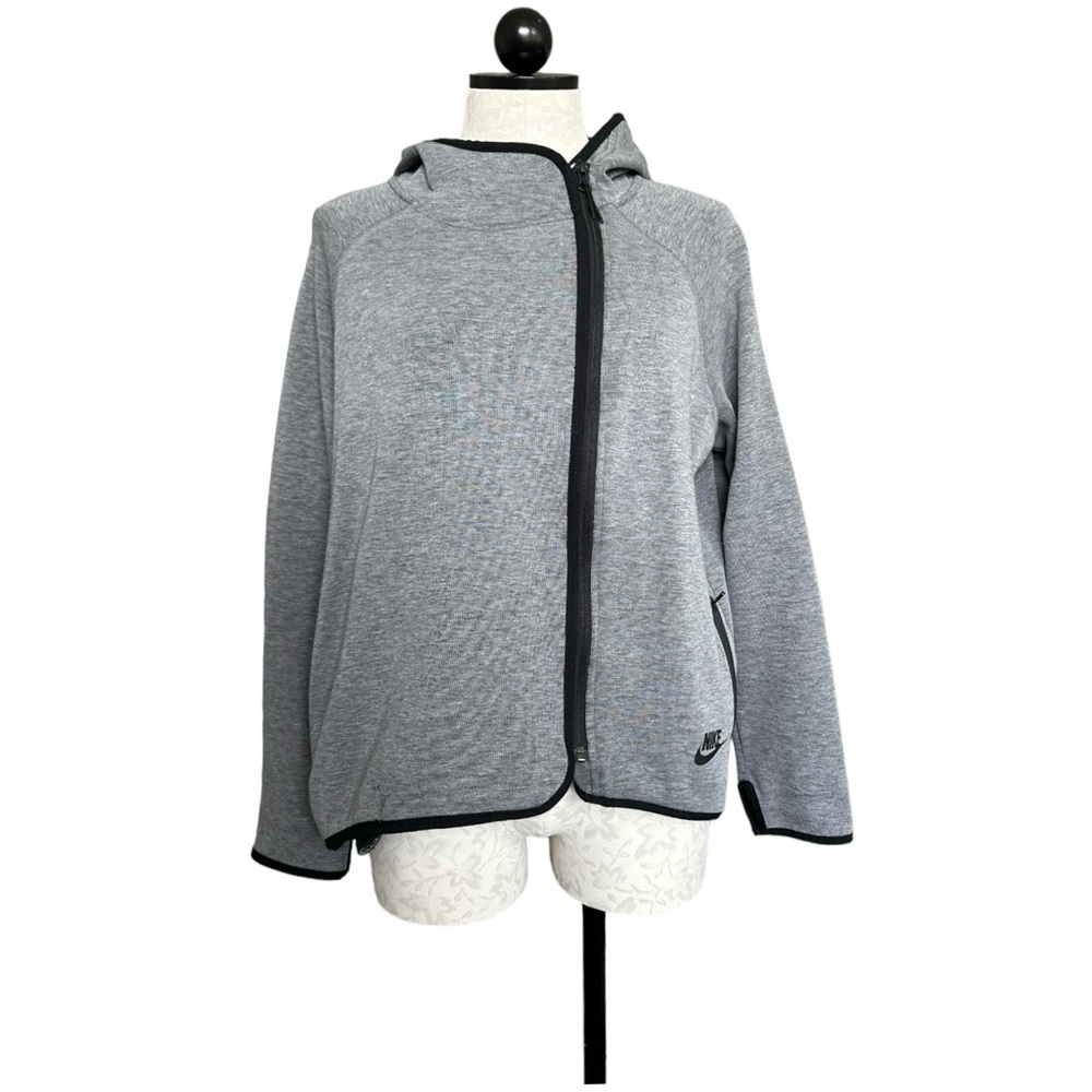 Nike Sportswear Tech Fleece Women's Full Zip Cape Hoodie Carbon Heath Size Large - Picture 16 of 16